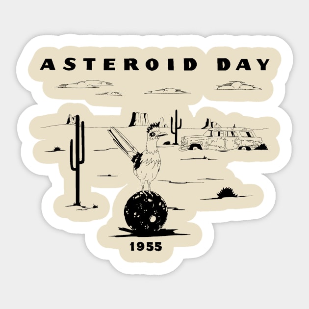 Asteroid Day Sticker by Well Done Pizzeria